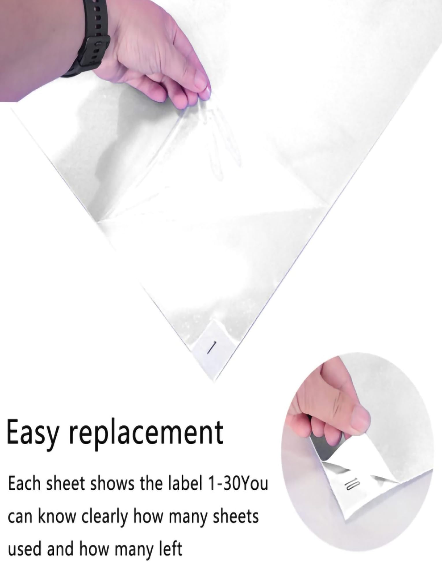 Tapetes Adhesivos Sticky TAC Mats (300 Hojas) Eliminación eficaz de Suciedad en Laboratorios, hogares y más: Elimina el Polvo y la Suciedad de Zapatos y Ruedas de Equipos.(26x45in)