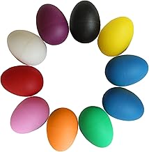 Œufs Sonores en Plastique, Œufs Maracas, Œufs Shaker, Instrument de Musique Percussion, Pour les Activités Parent-enfant, l'éducation Préscolaire de la Maternelle, 10 Pièces, Couleur Aléatoire