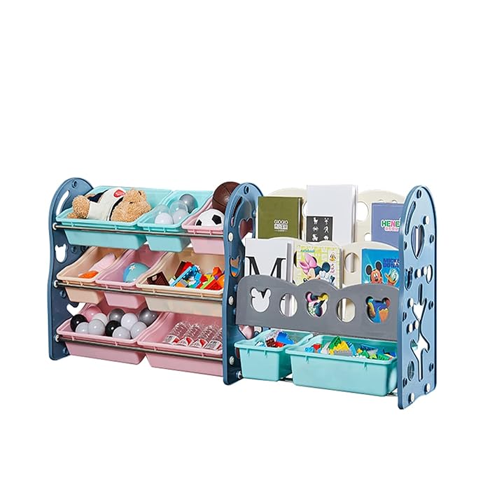 Buy Kids Deluxe Multi Box Toy Organizer Storage Box With Bookshelf