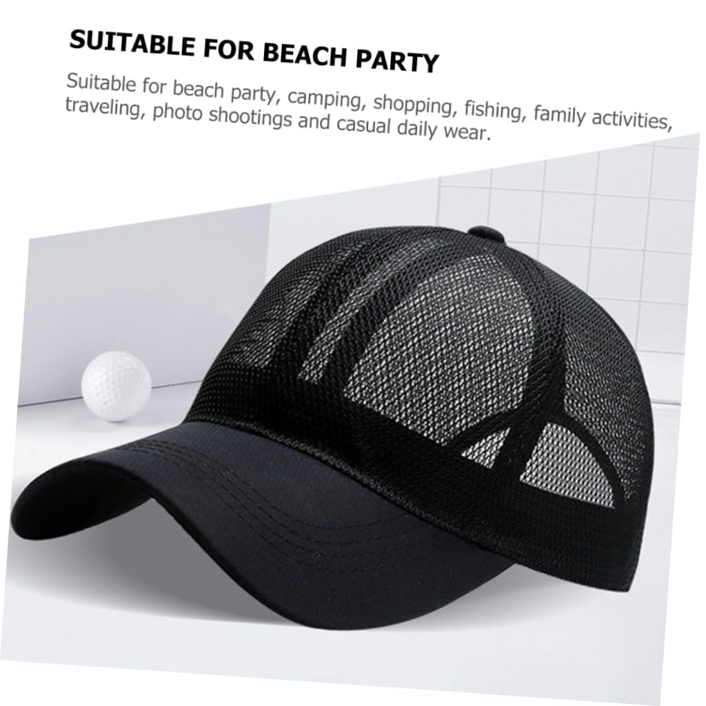 SHERCHPRY 3 Piezas Sombrero Deportivo Transpirable Unisex Gorra Béisbol Verano Protección Solar Exterior para Tenis Senderismo Camping Negro
