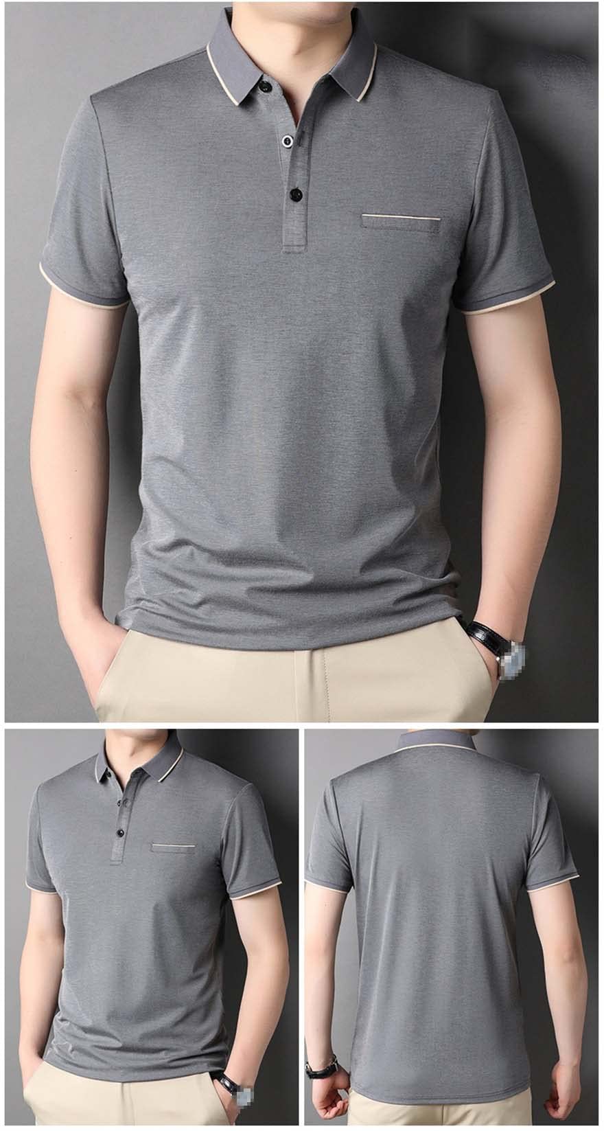 Camiseta de trabajo casual de 3 botones para hombre, manga corta, polo de verano para exteriores, para golf
