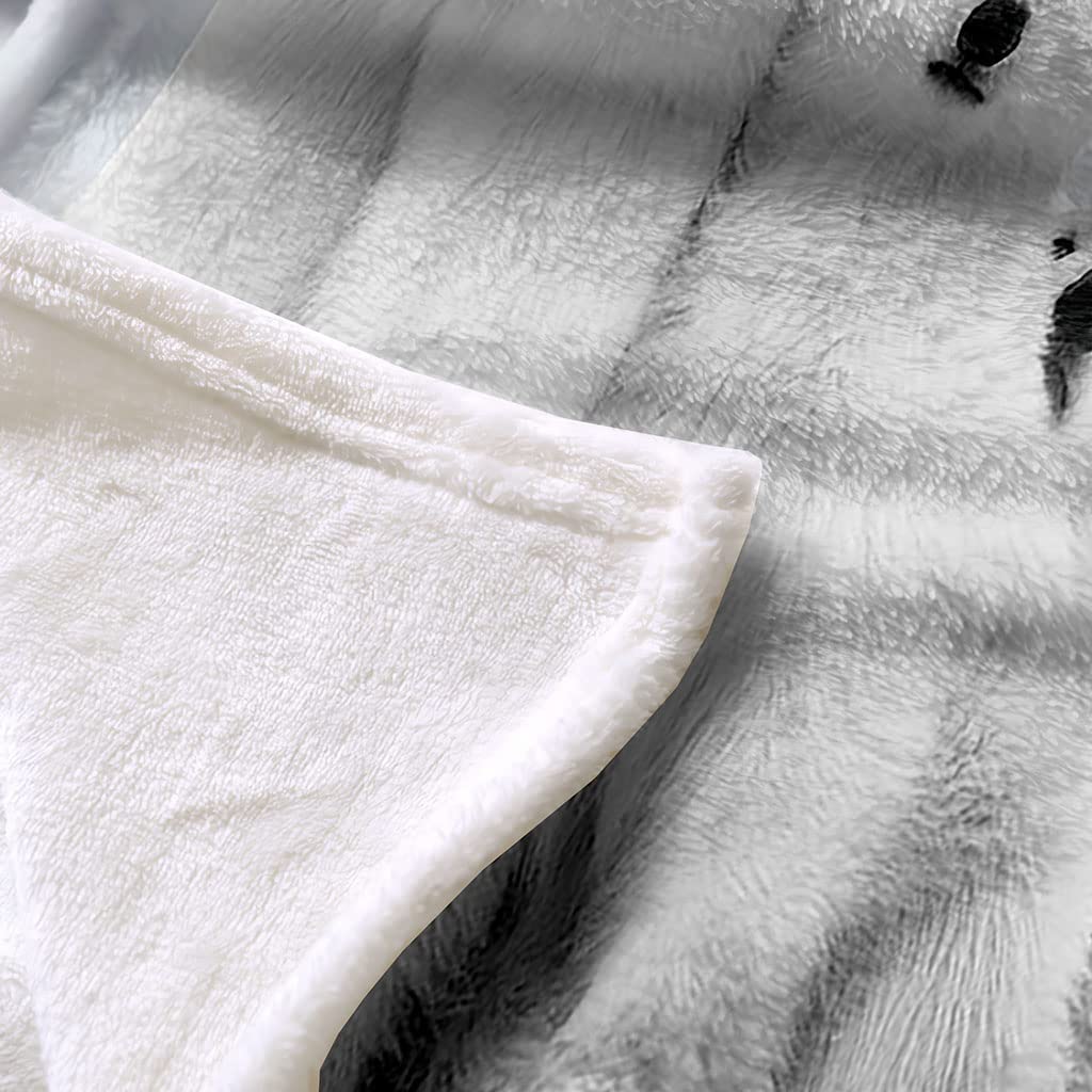 Manta Polar Grande Gruesa 150X200Cm para Cama 150, 3D Oso Polar Glaciar Impresión Patrón Manta De Franela Invierno Manta Felpa De Sofá 100% Microfibra Suave, Caliente para Hogar