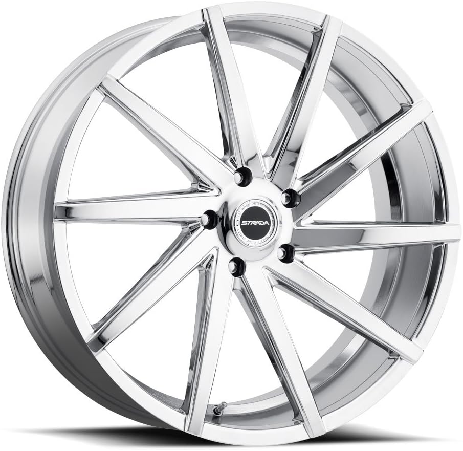 20" Inch Strada Sega Chrome Wheels Rims Only | Set of 4 | Fits Audi Mercedes BMW Infiniti Dodge Cadillac Chevy Ford Lexus Tesla Nissan Hyundai