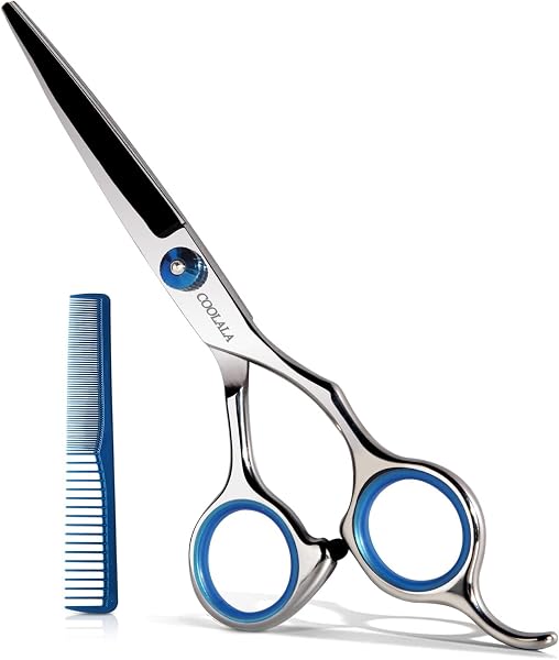 COOLALA Stainless Steel Hair Cutting Scissors 6.5 Inch Hairdressing Razor…