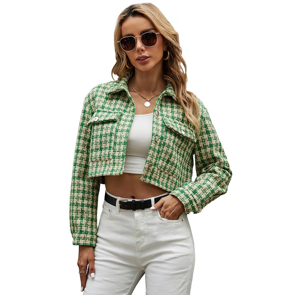 YK8fassShort jacket button pockets ey-5619