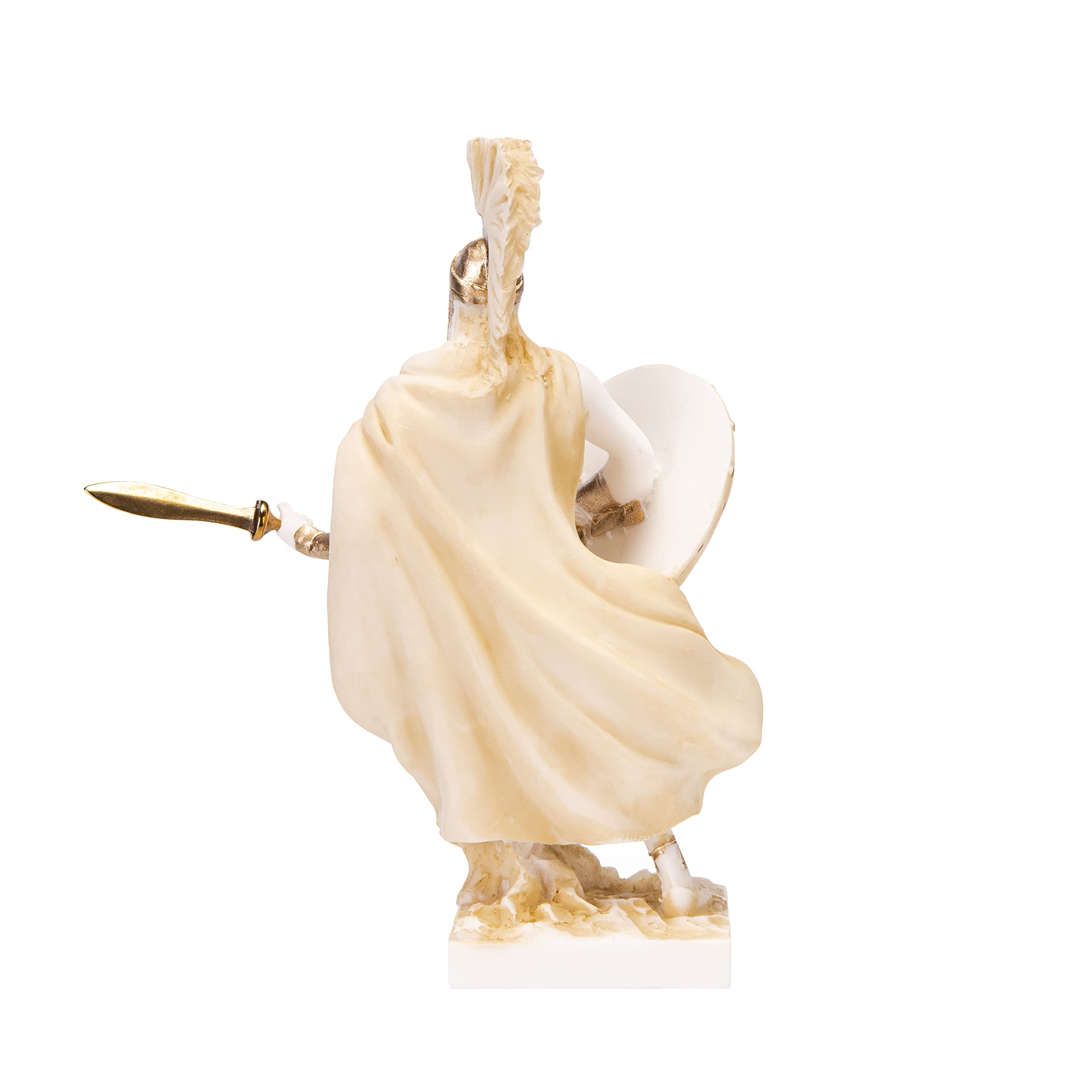 Leonidas Statua greca Re spartano figura scultura color oro alabastro 20 cm