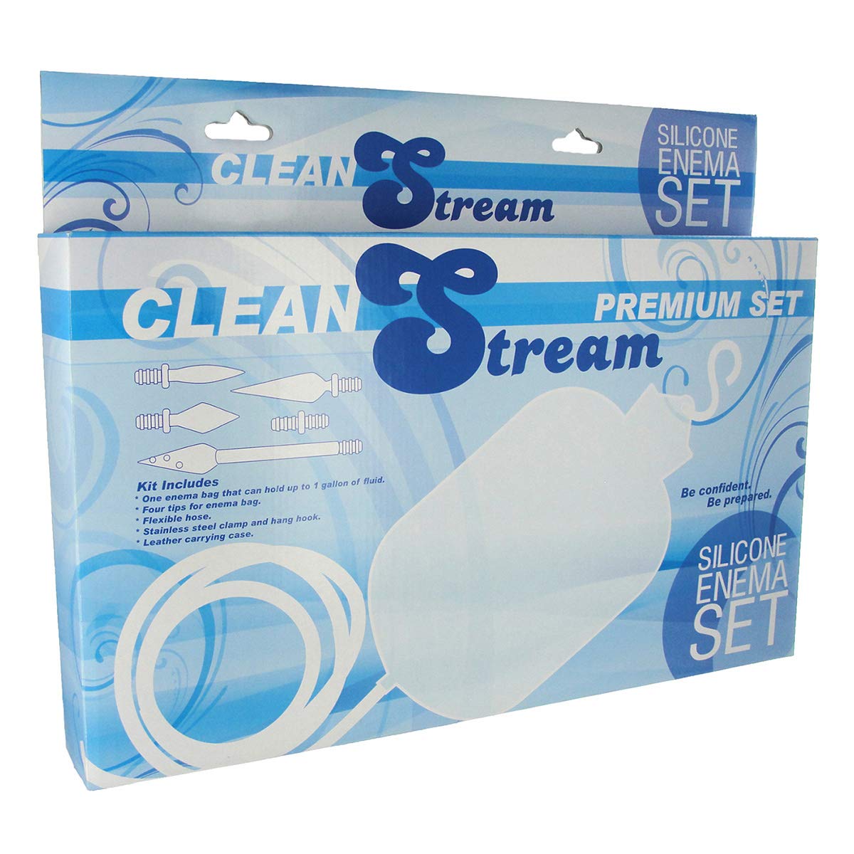 Premium 1 Gallon Silicone Enema Set with Bonus Hybrid 16oz. Lube by Cleanstream