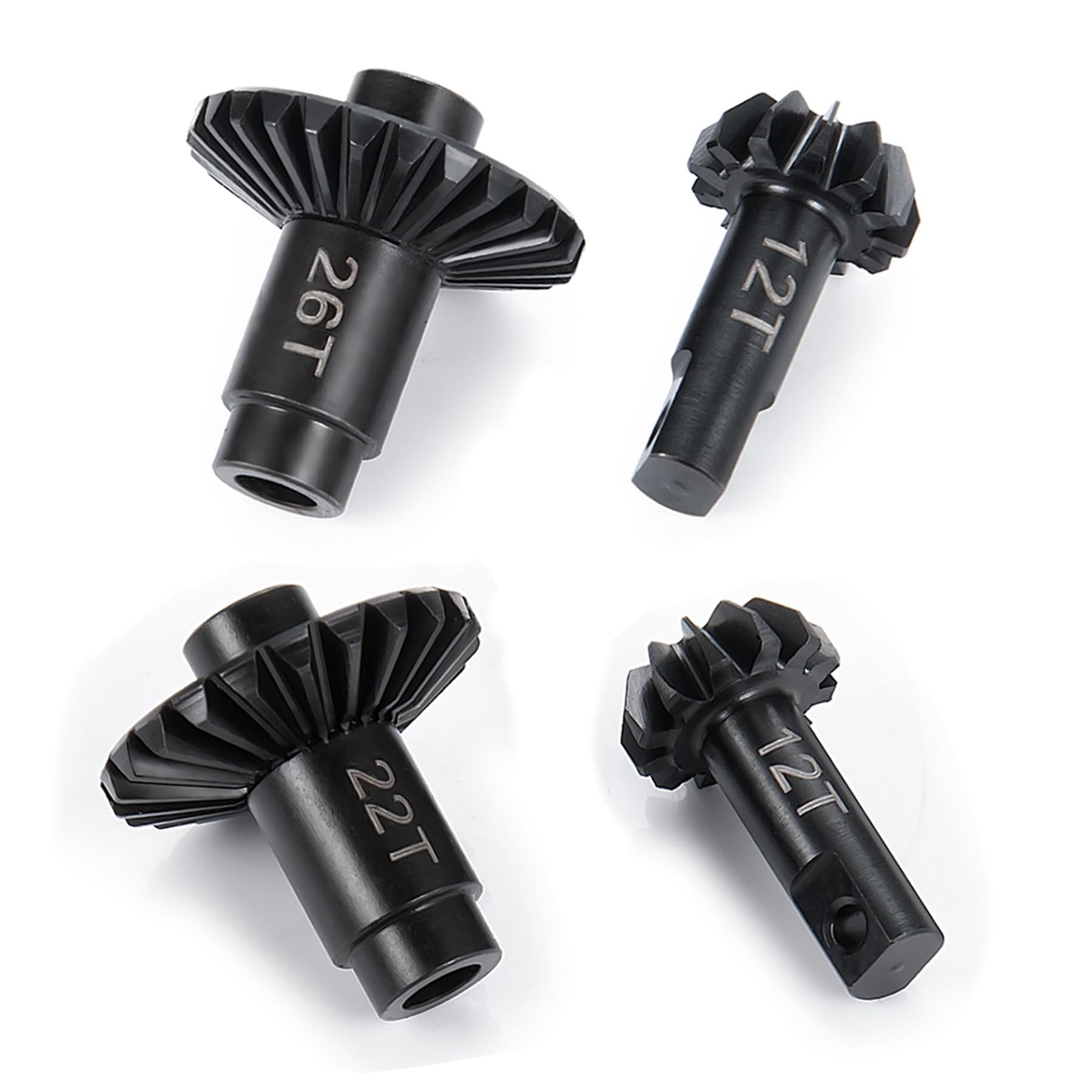 AMK Steel TRX4M Bevel Gear, Differential 12T-26T Underdrive 12T-22T Overdrive Diff Gears Ring Pinion Set for 1/18 RC Crawler TRX4M Upgrades