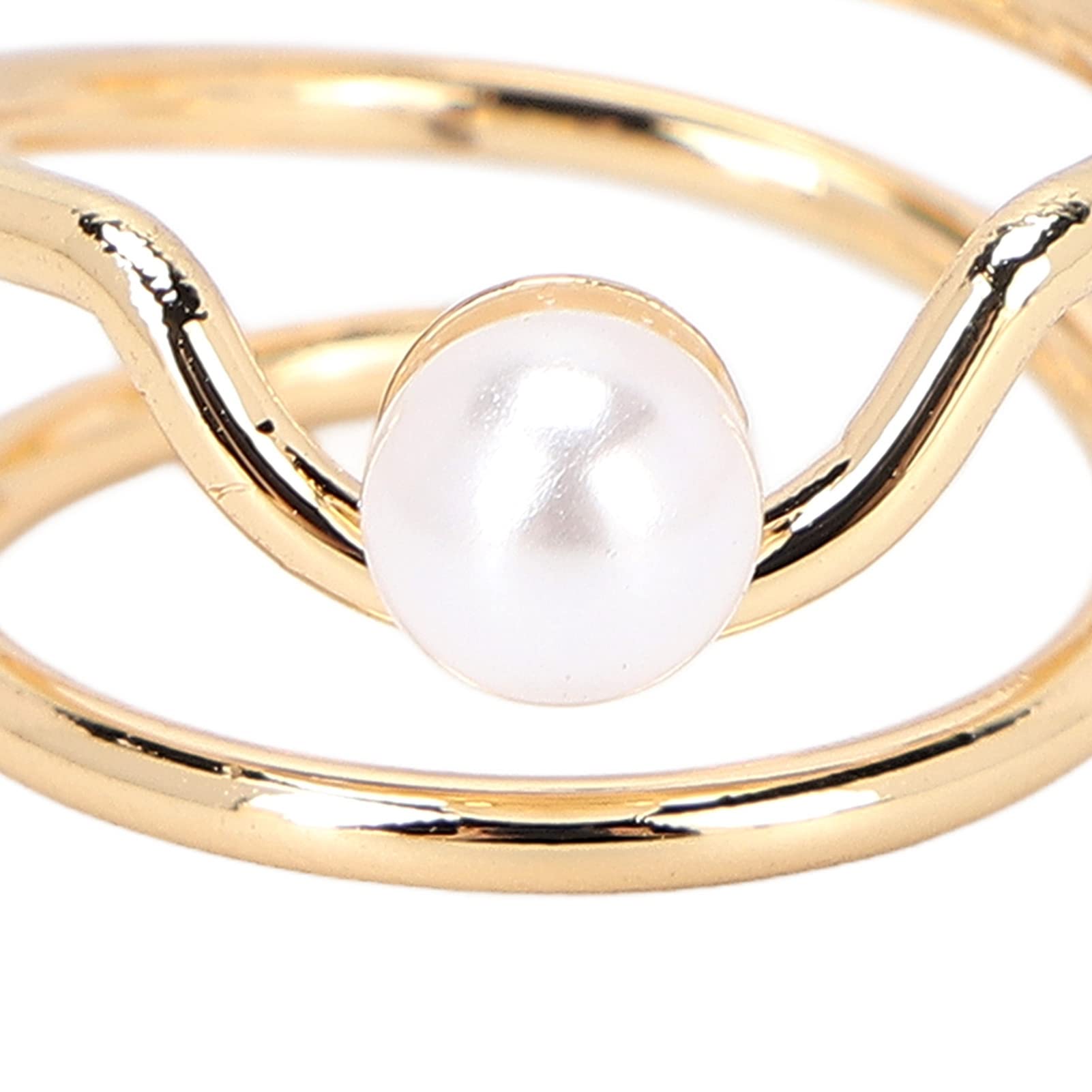 Pearl Finger Nail Knuckle Pierścionki Stylowa i Prosta Miedziana Biżuteria na Czubek Palca Paznokieć Ochronna Osłona Akcesoria do Paznokci dla Kobiet Dziewczyn(3052g)