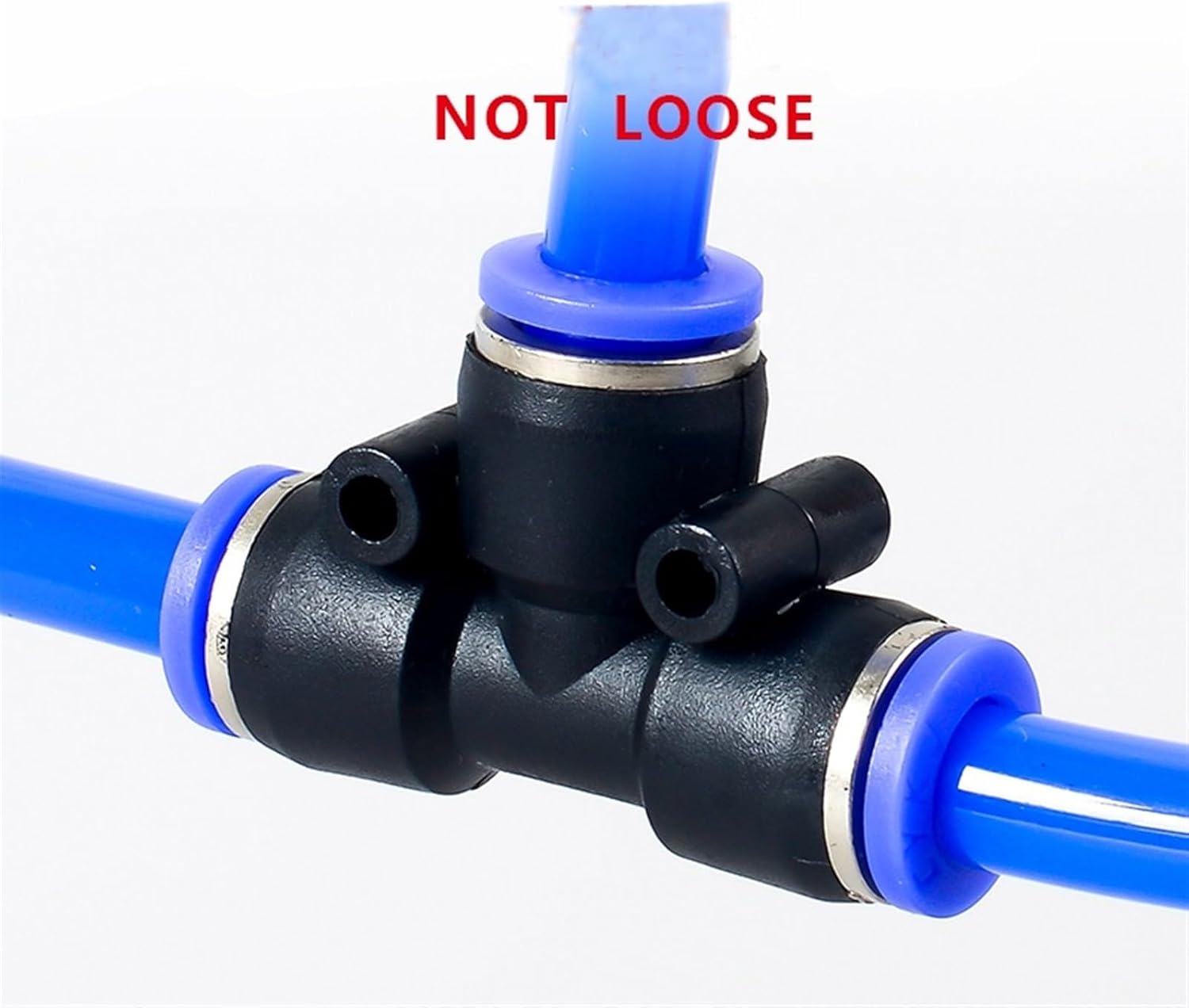PE Air Connectors 4mm 6mm 8mm 10 12MM Pneumatic Fitting Quick Connect Slip Lock Tee 3Way Plastic Pipe Water Hose Tube Connector (Color : PE-8MM)