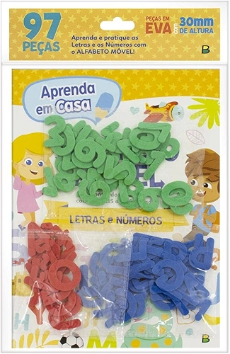 Aprenda em Casa Livro-Kit Alfabeto Móvel: Letras/Números