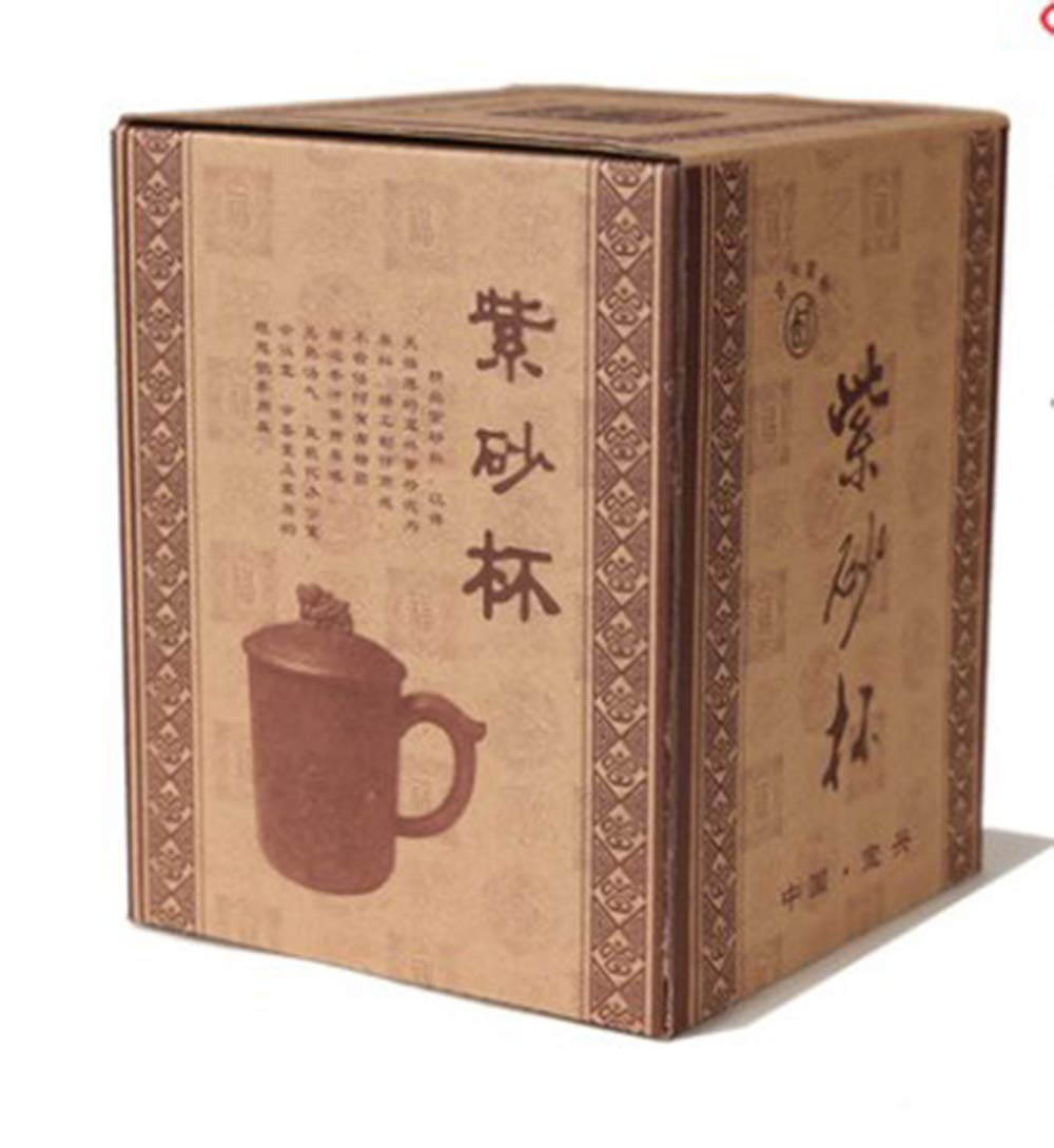 ufengke Yixing Zi Sha Theekop met Theezeef, Deksel & Chinese Woorden Thee voor Een Handgemaakte Keramische Theepot, Paarse Klei Theekop, 21oz