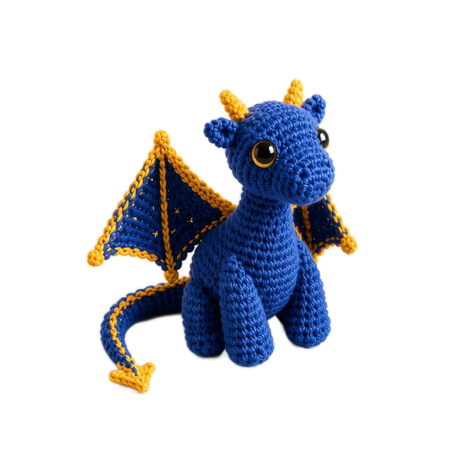 Handmade Crochet Dragon Plush, Emotional Support Pocket Buddy (Ocean Baby Dragon)