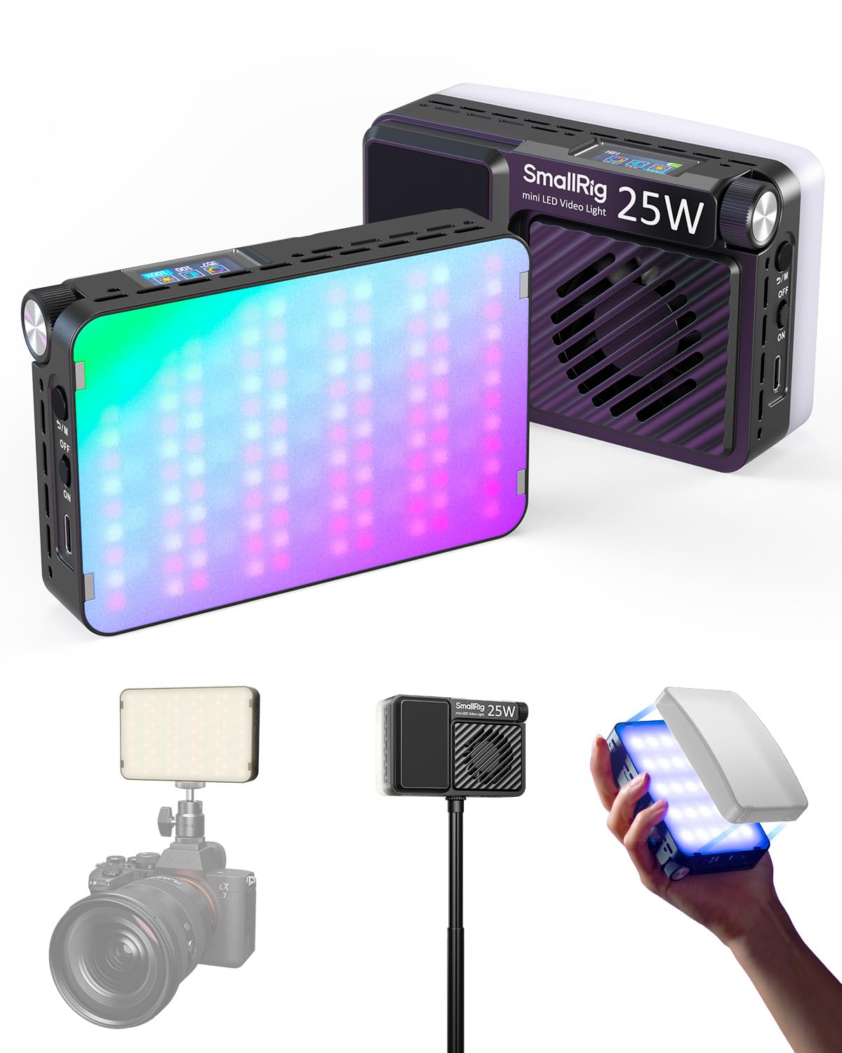 Amazon.com : SmallRig RM 25C Mini LED RGB Video Light, 3100mAh