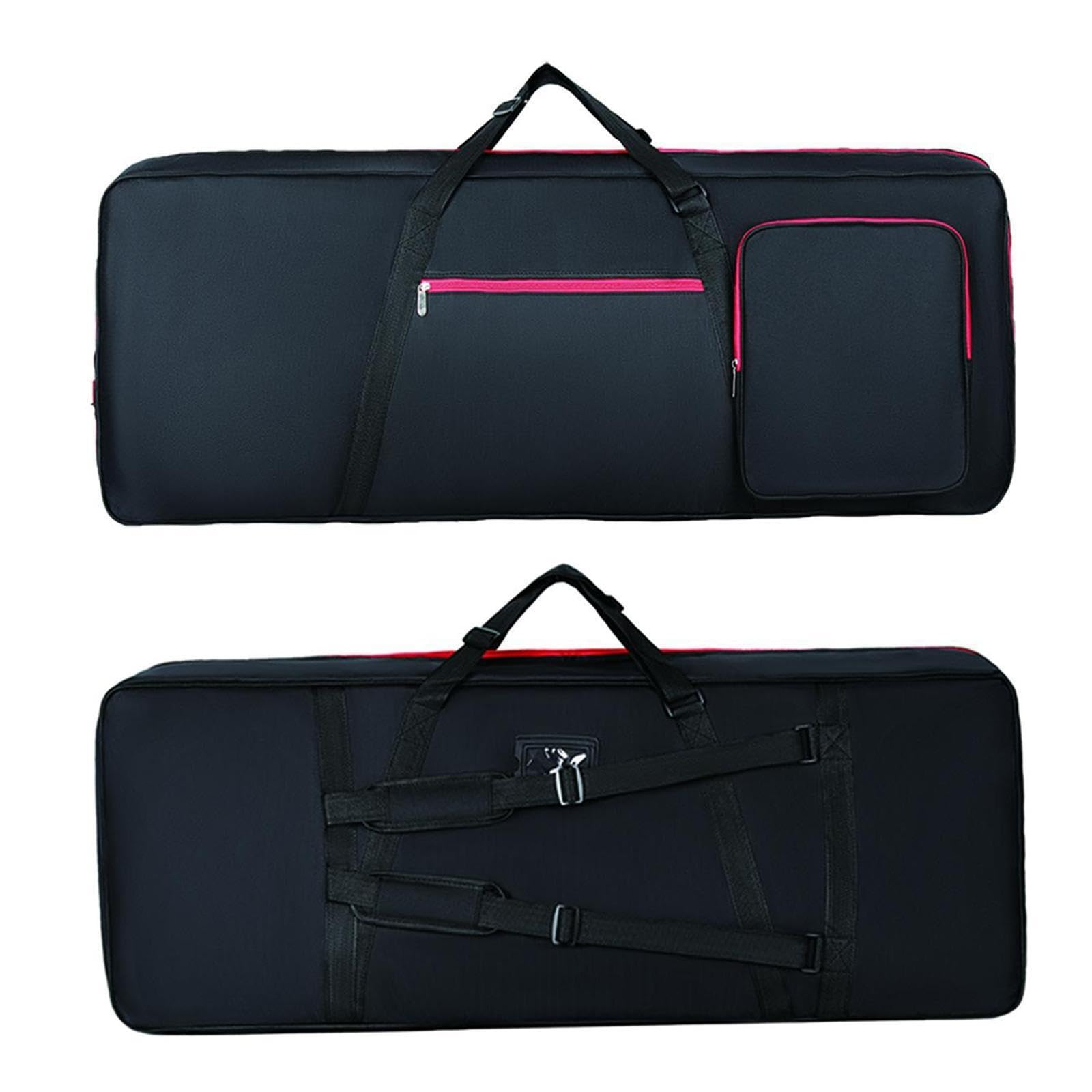 Zaino imbottito per tastiera a 61 tasti, grande capacità, con tasche extra per riporre spartiti e altri accessori musicali, zaino per tastiera a 61 tasti, custodia per pianoforte elettrico