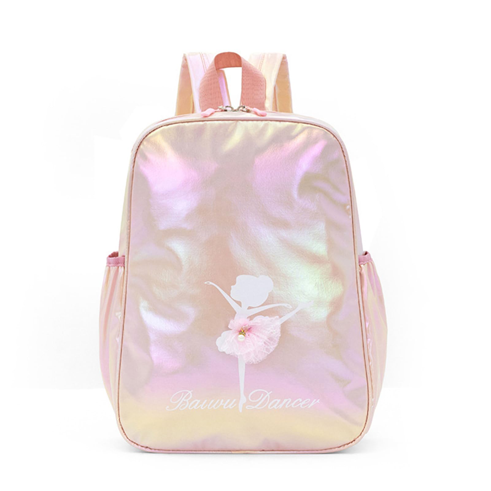 Bolsa de Ballet Láser Bolsa de Baile de Princesa Bolso de Hombro de Bailarina Rosa Bolsa de Escuela para Niños Mochila de Almacenamiento de Ropa Baile de Zapatos para Uso Diario Baile Deportes Viajes