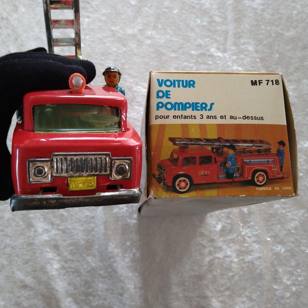 Amazon.co.jp: はしご車 消防車 レトロ玩具 ブリキのおもちゃ