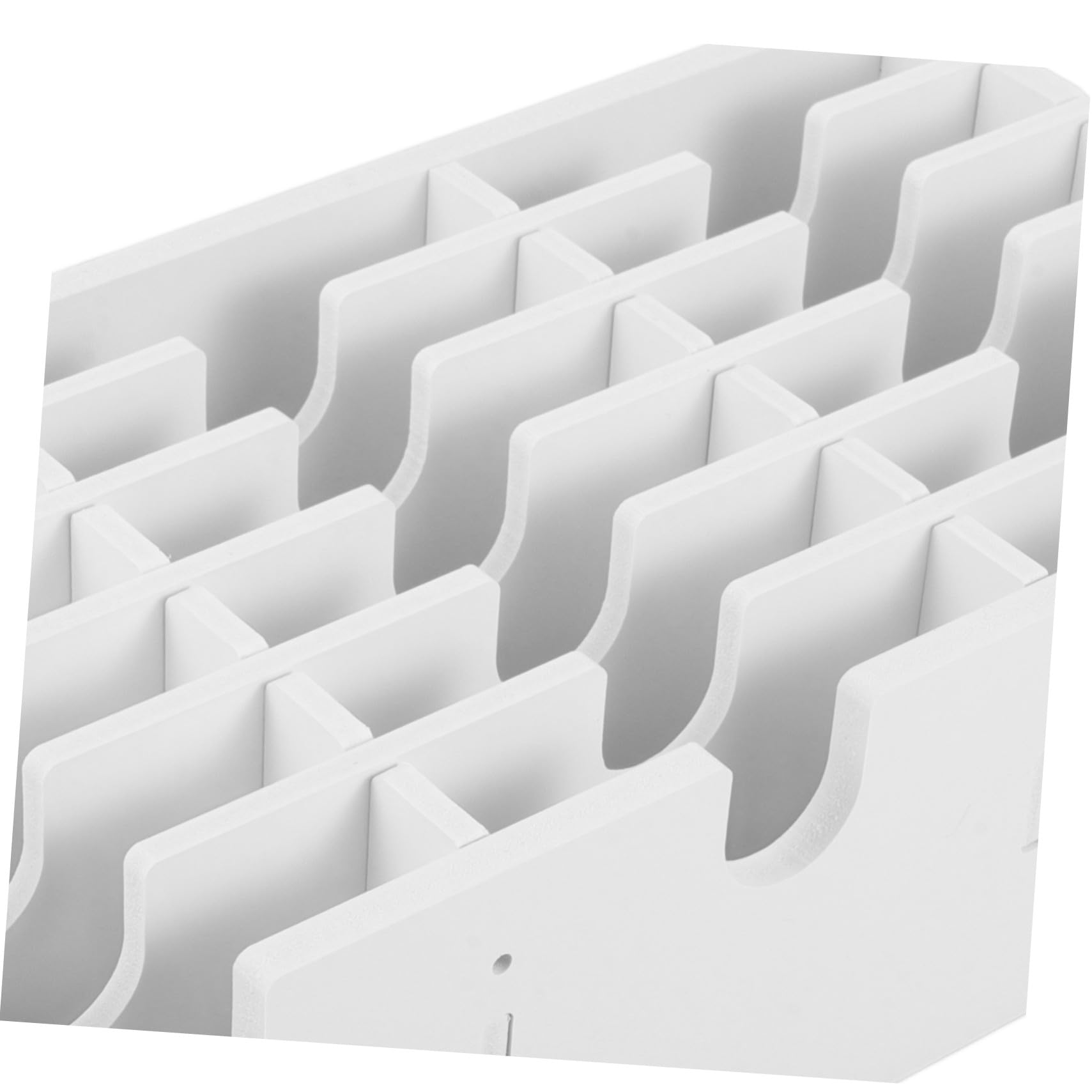 Scatola Porta CD Design Compatto in Legno Bianco Portatile e 18 Scomparti Leggeri per Organizzare Dischi e Oggetti in Casa o Ufficio