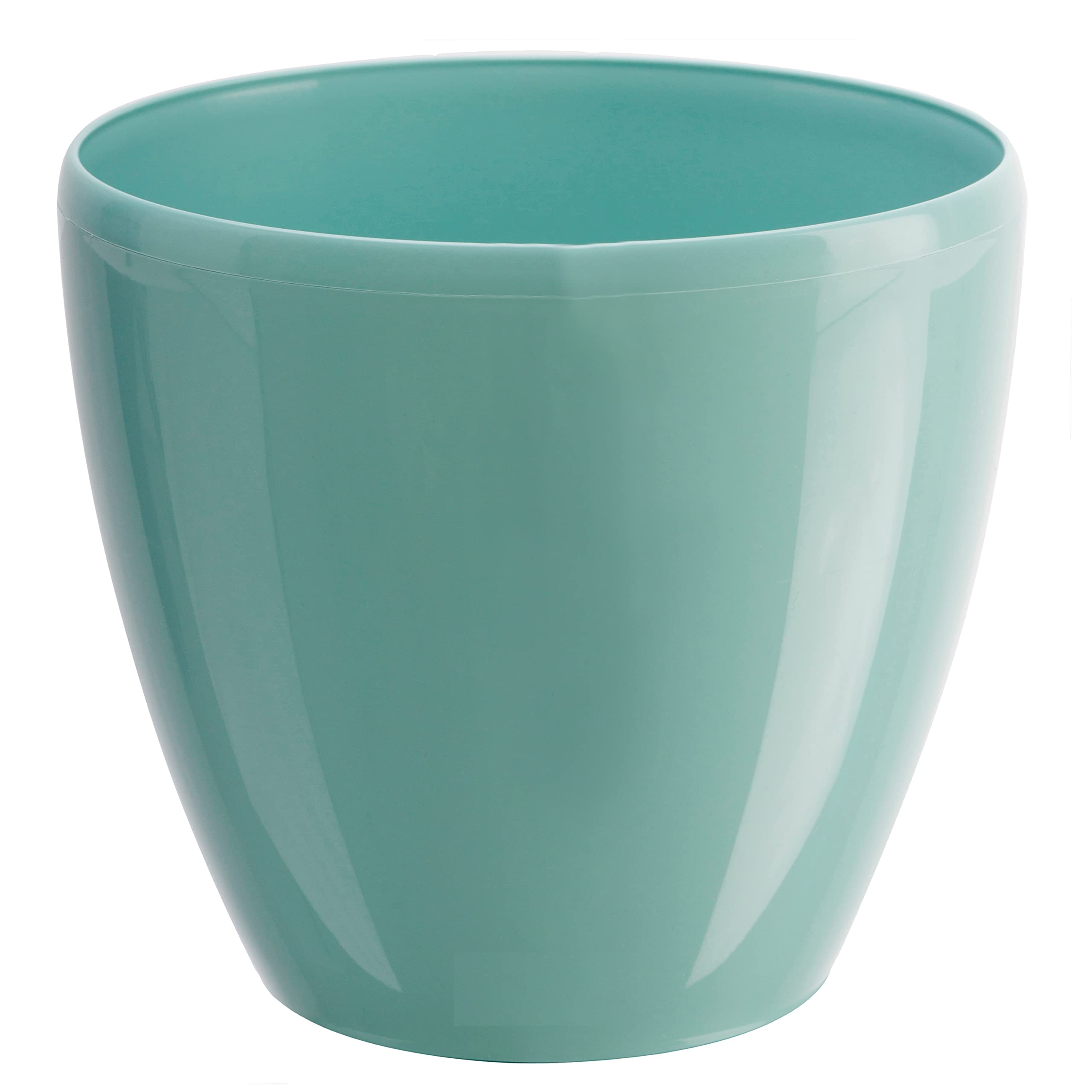 DECOPOTS - 3 sztuki, samonawadniająca się donica 17 cm, ozdobna doniczka do użytku wewnątrz i na zewnątrz, z wkładem drenażowym i wskaźnikiem poziomu wody (17 cm, jadeit)