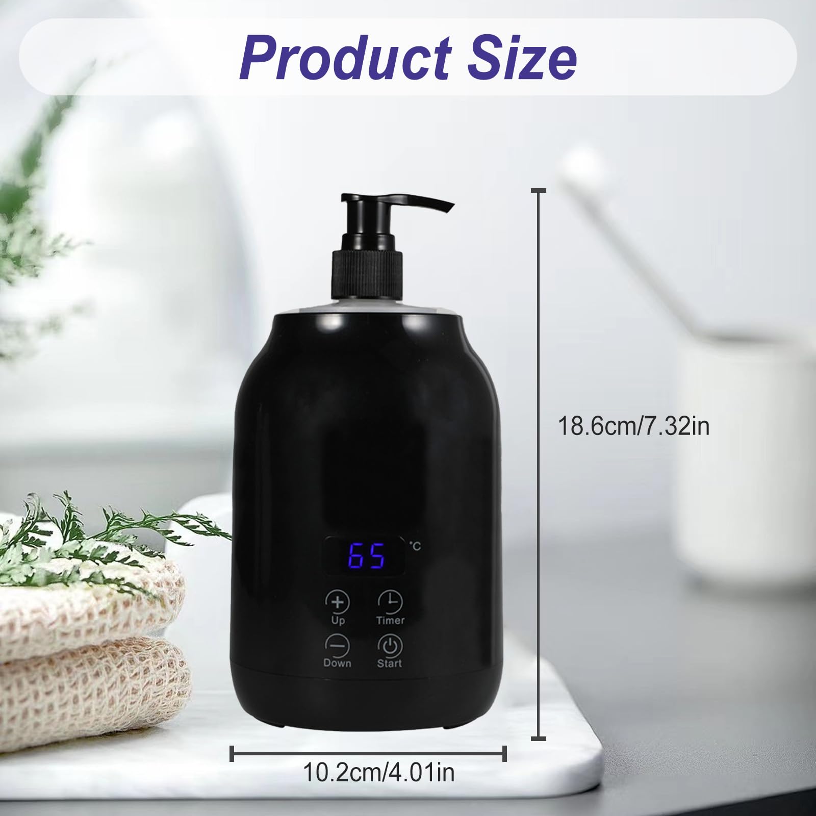 Öl Wärmer für Massage 250ml Massageöl-Heizung mit LED Anzeige Elektrische Massageöler Wärmer Creme beheizt Spender Gua Sha Roller Kit
