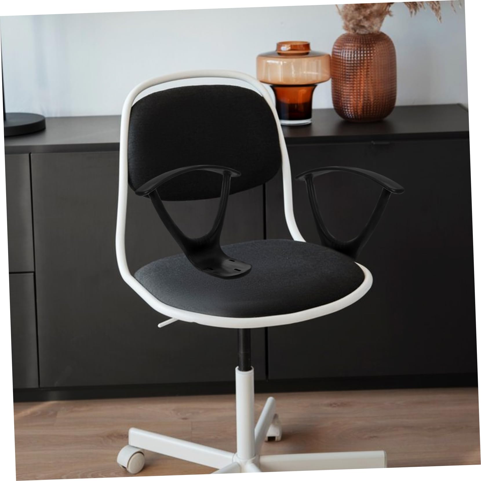 Armlehnen Ersatz für Bürostühle, 1 Paar, Kunststoff, Schwarz