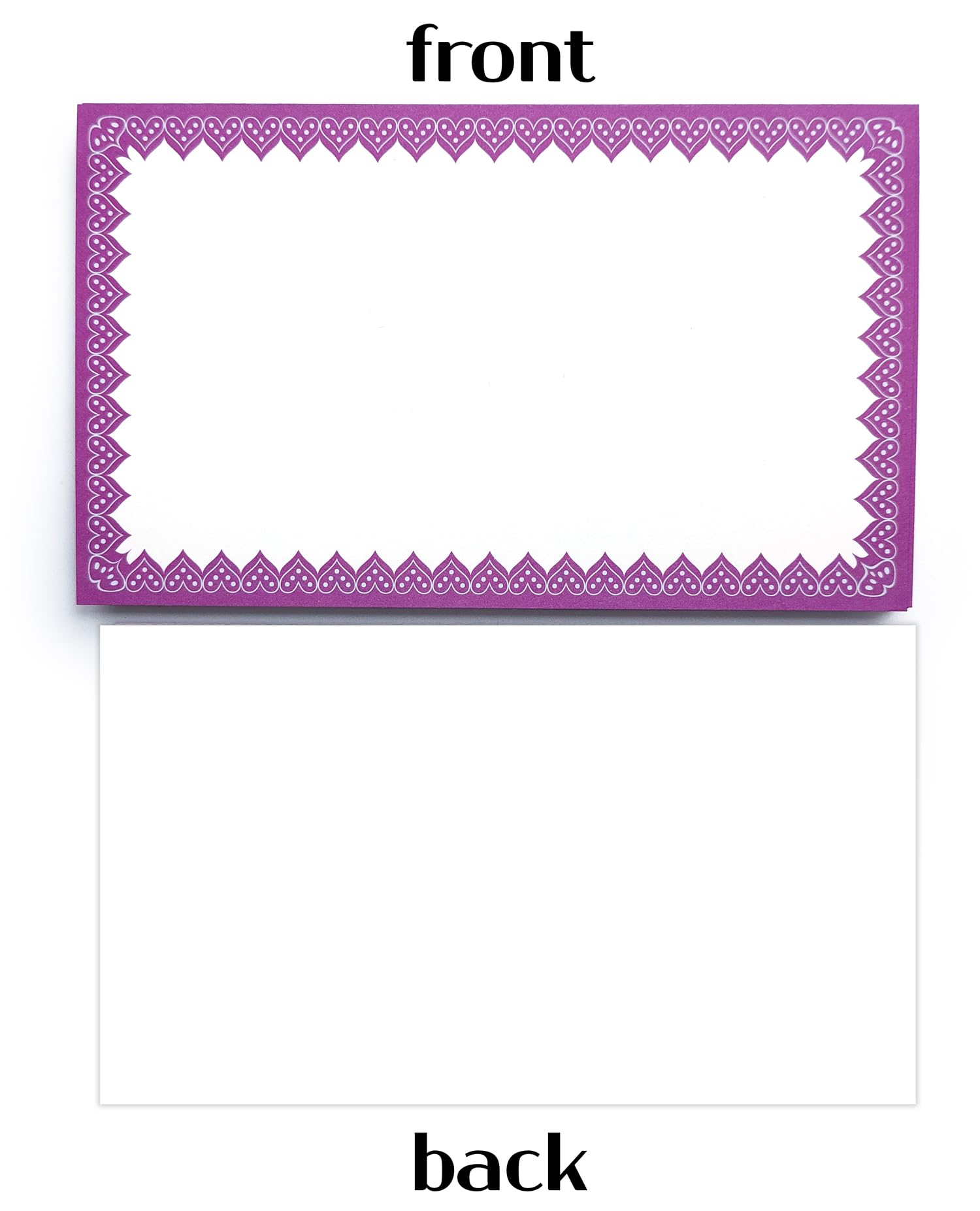 Color Index Cards – 3x5 Inches, 260gsm Thick, Set Of 50, Blank Cards For Notes & Study (Violet)
