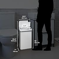 Vista 6 de iTouchless - Contenedor de basura de 4 galones con sensor, filtro de olor AbsorbX y ambientador de aire