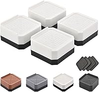 Vista 16 de Elevador de Cama Elevador de Muebles Rectangular Ajustable de Alta Resistencia Bloque de Levantamiento hasta 3 pulgadas y 4.3 pulgadas para Patas