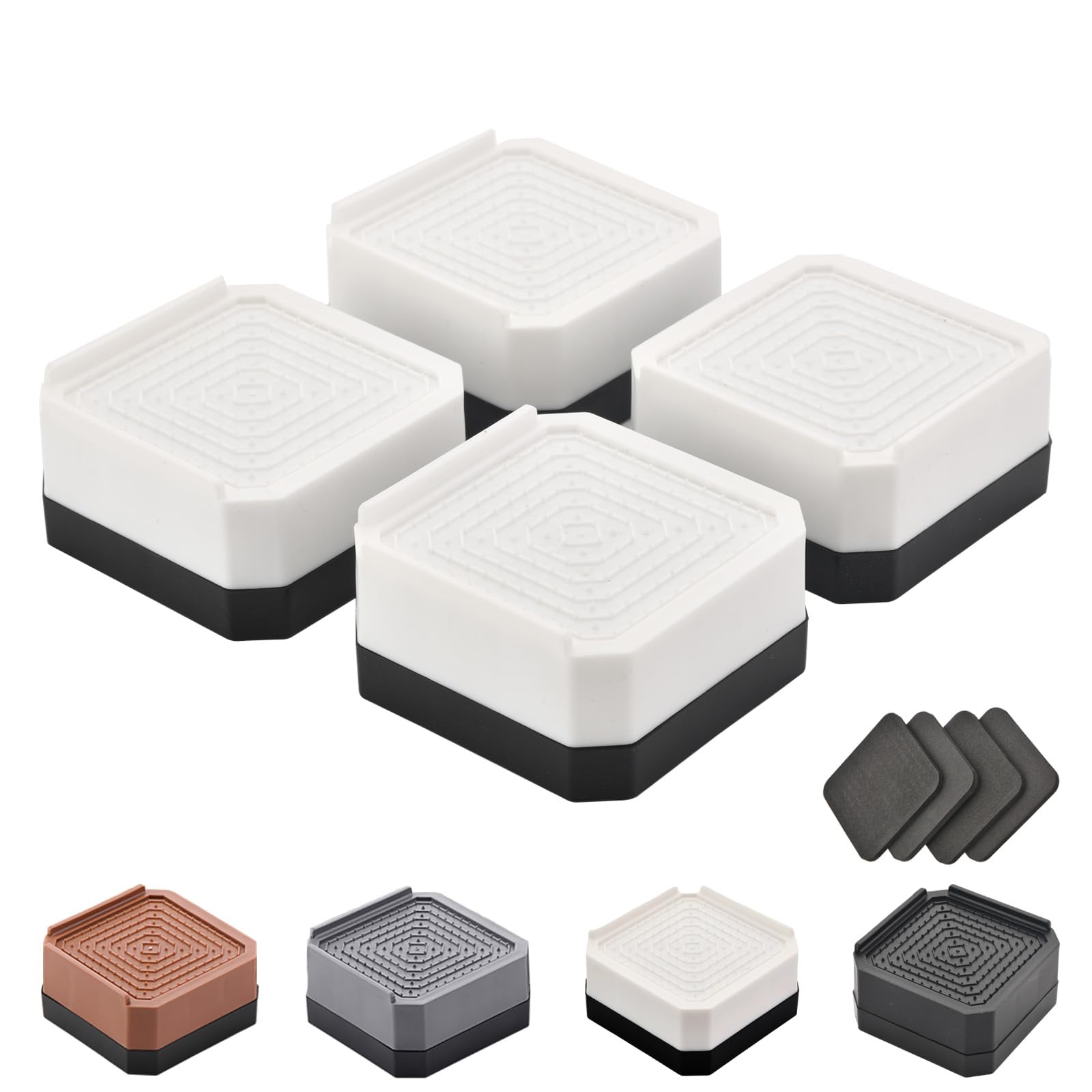 Photo 1 of EclatBain Bed Risers Furniture Risers Heavy-Duty Rectangular Adjustable Block Lift to 3 inches and 4.3 inches Desk, Sofa, Chair Legs, Refrigerator, Washing Machine Support up to 4000 pounds