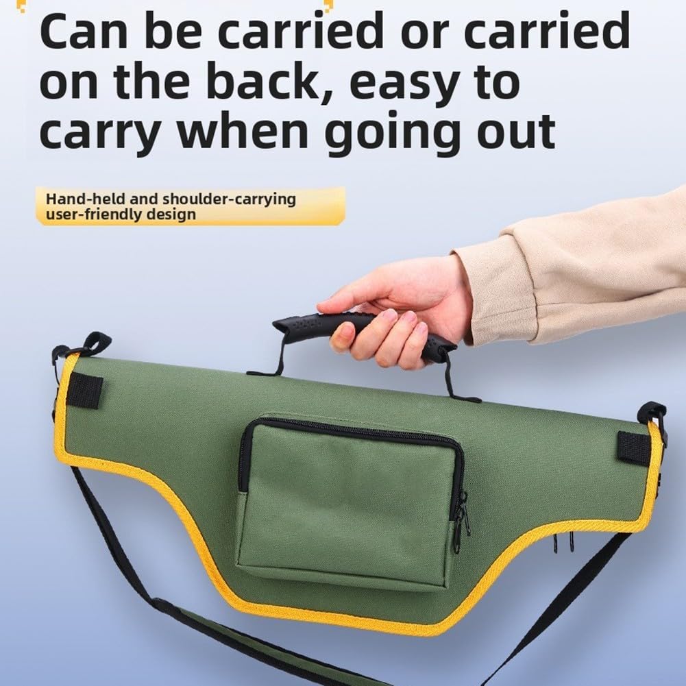 Borsa porta canna da pesca con telaio rigido, dimensioni compatte per il trasporto, struttura in tessuto Oxford resistente all'abrasione