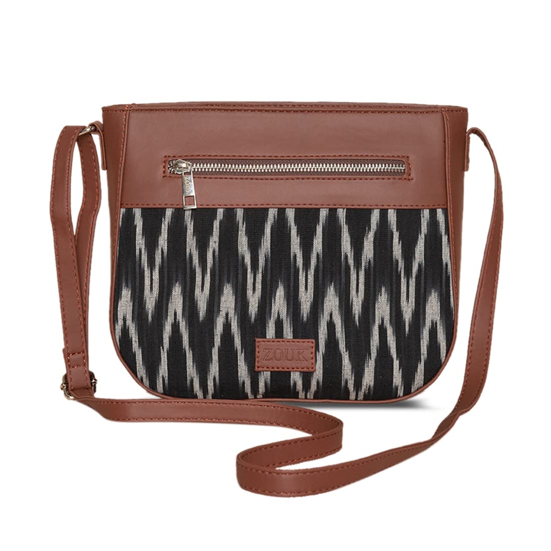See full amazon price history chart for ZOUK Womens Handcrafted Black Ikat Wave U Shaped Sling Bag ZOUK Womens Handcrafted Black Ikat Wave U Shaped Sling Bag (B0B2588FNZ) Amazon Price History, Amazon Price Tracker