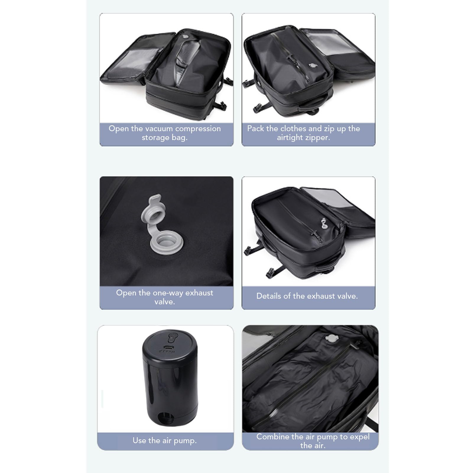 Fdit Zaino da Viaggio Antifurto 36-55L Espandibile | Tecnica per Compressione per Loptop per Laptop Business Traspirante, Design Impermeabile e Cinturino per Bagagli | Org-on