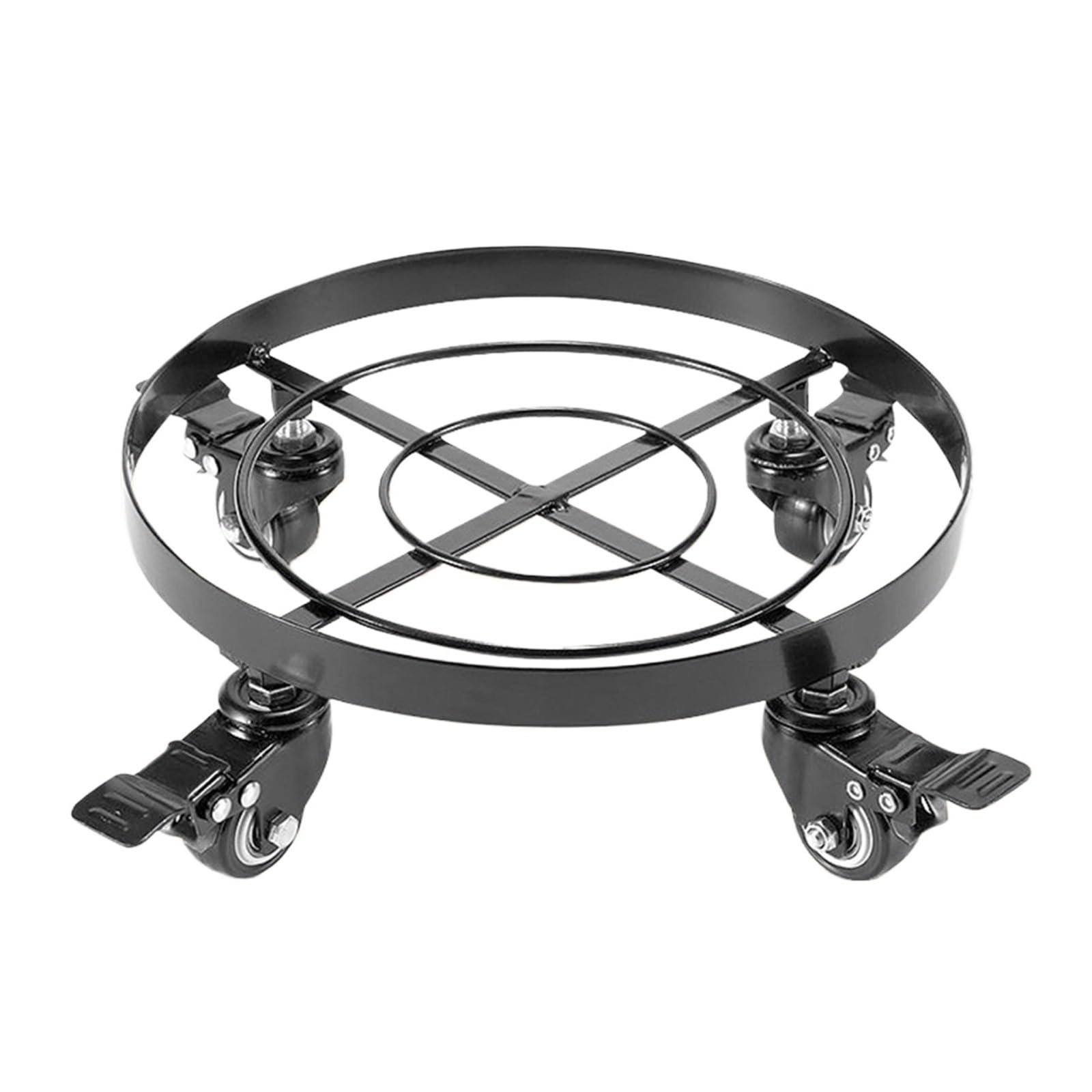 Ewuhyfp One Color Plant Pot Stand Heavy Duty Plant Caddy Pot Stand Trolley Wheeled Planter Saucer Tray(32Cm)