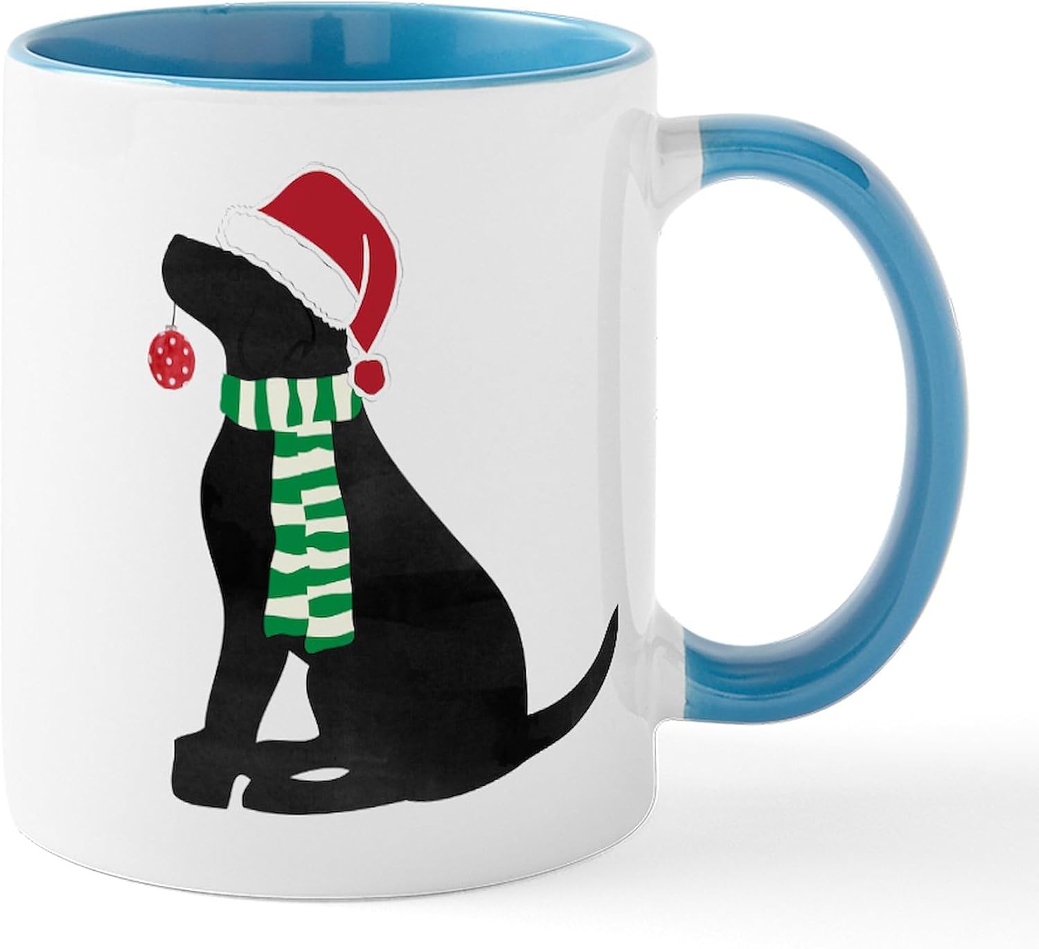 CafePress Christmas Black Lab Holiday Dog Mugs 11 oz (325 ml) Ceramic Coffee Mug