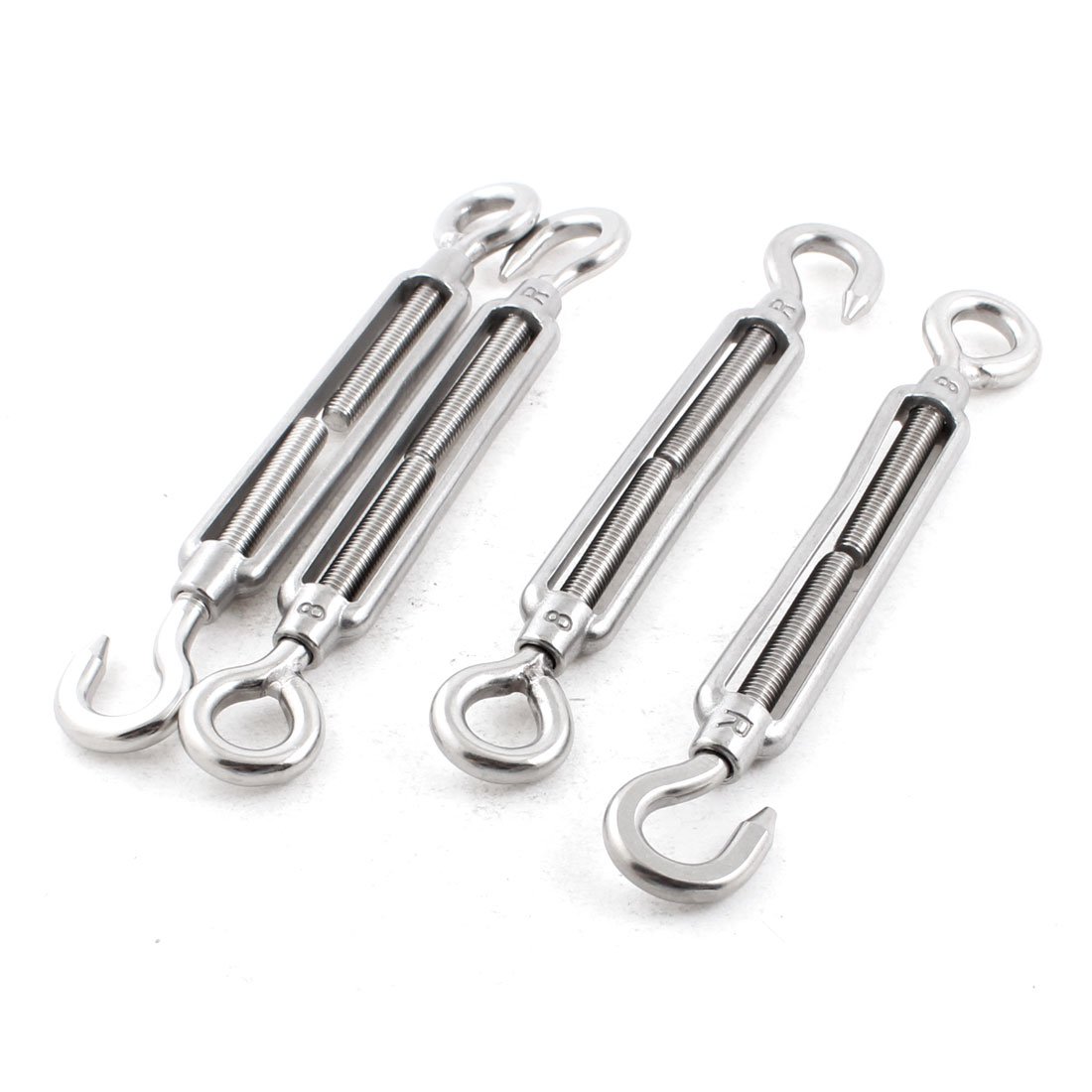 Aexit 4pcs Marine Hardware 8mm Thread 185mm Length Hook Eye Turnbuckles (1992b71187bb19393e7e03284015a116)