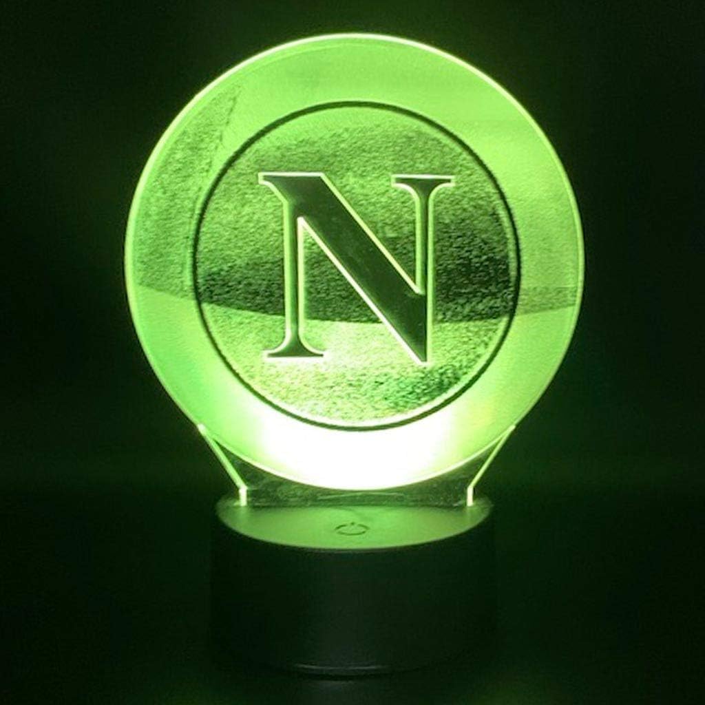 LED-Lampe mit Wappen Neapolitanischer Fan-Nachtlicht Nachttischlampe Tisch Schreibtisch Dekoration Kinderzimmer Fanartikel Neapel