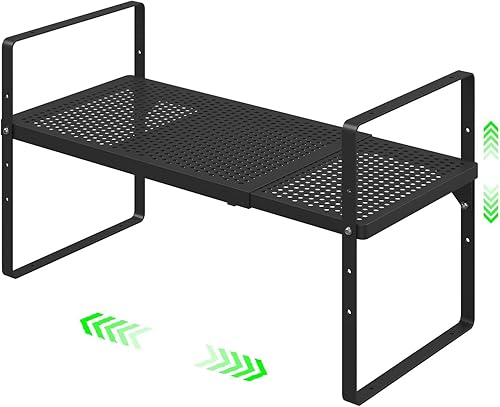 SOFRON Estante Organizador de Gabinete Expandible, Elevador de Estante Apilable para Cocina Pequeña, Despensa, Escritorio, Armario, Encimera,