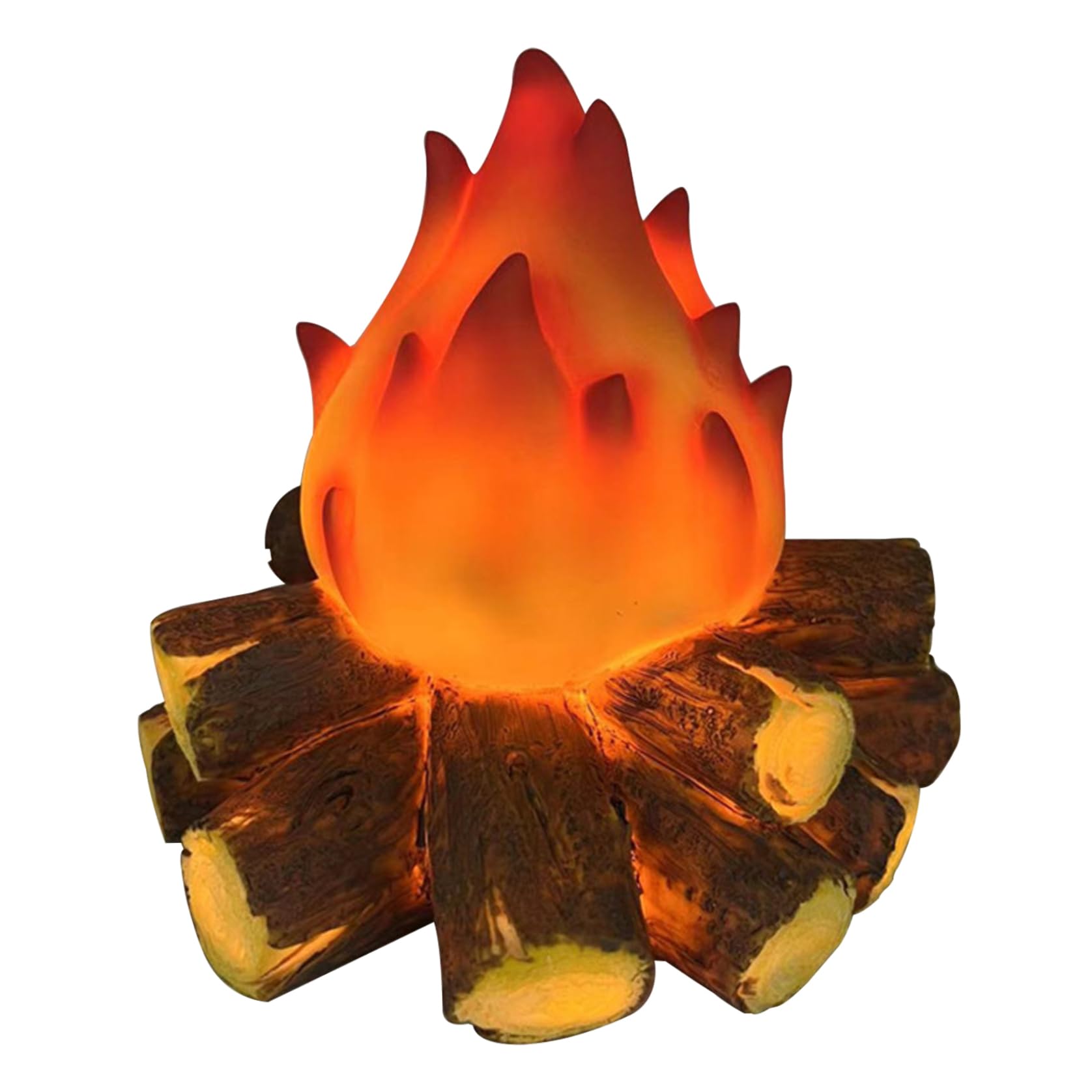 CAKEEYUM Fake Campfire 3D Faux Fireplace Logs Realistic Battery Powered Flameless Fake Fire Flame for Halloween Christmas Camping Party Decorations Style1 Campfire Camping Party Decorations Fire