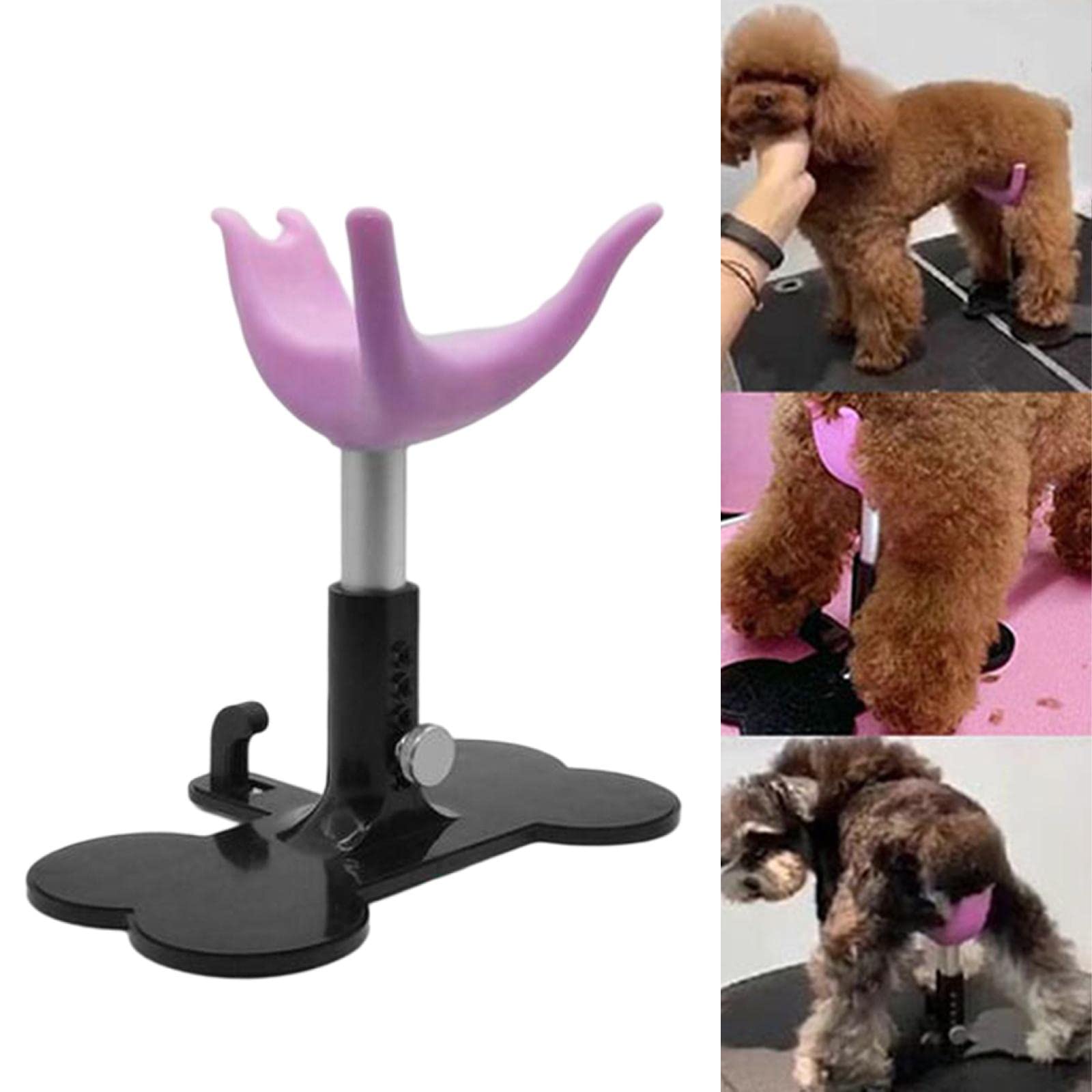 Supporto Fisso Seduta Pettorina per Cani con Altezza Regolabile Piccola Animals Hammock per Toelettatura Piano Appoggio Bagno Accessori, Rosa