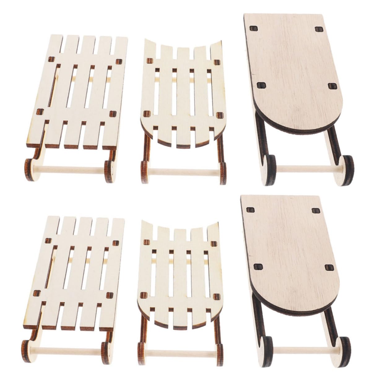 Abaodam Polar Express Sleigh Bell Ornaments Christmas Sled Decorations Miniature Christmas Tree Ornaments Set