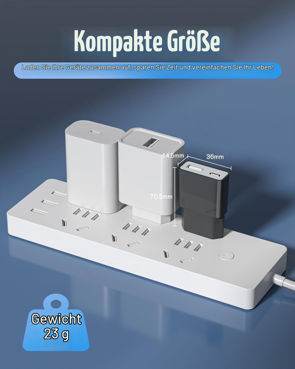 Ultradünnes USB-Ladegerät, 5 V, 1 A, Dual-Port (USB C + USB A) Wandsteckdosenadapter, ideal für iPhone, Android-Telefone, eBook-Reader, Xperia, MP3-Player (Thickness 1.45cm/30 Packs)
