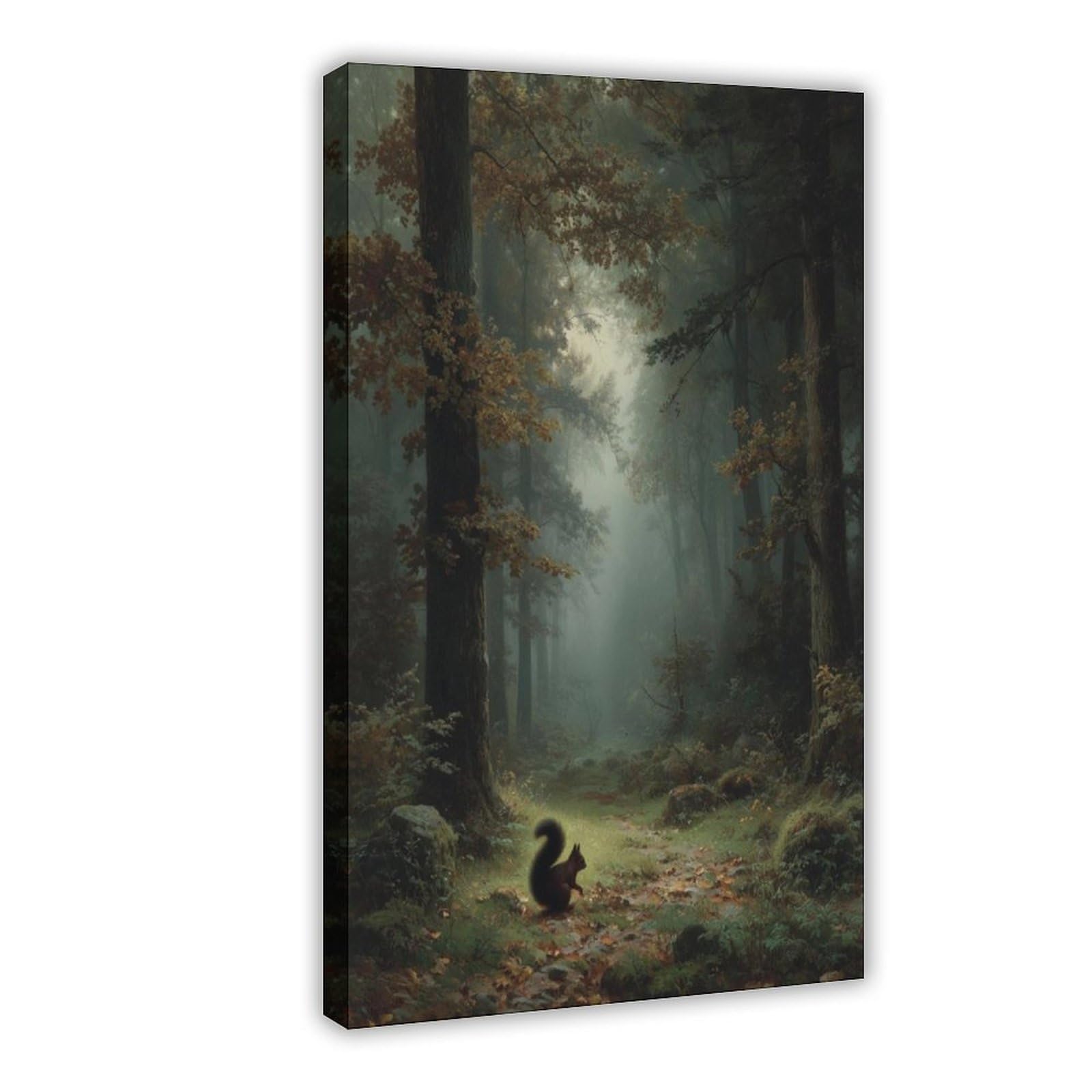 Bareronor Frame Forest Squirrel (2) Canvas Poster Bedroom Decor Landscape Office Room Decor Gift 20" L X 30" W