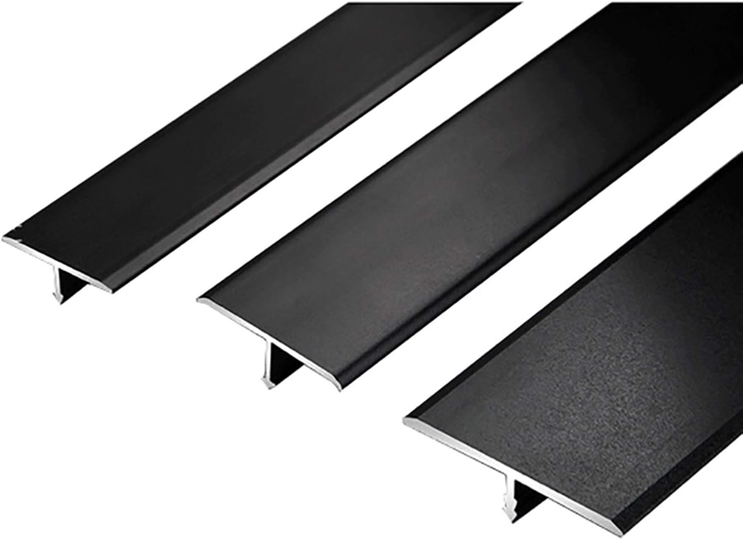 Flooring Door Strip 2Pack 1.5M T Shape Aluminium Door Black Floor Bars Threshold