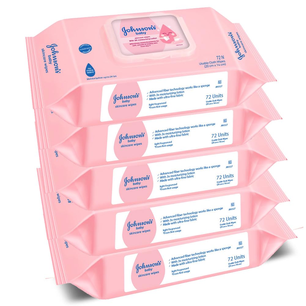 Johnson's Baby Wet Wipes | 360 Wipes | Alcohol & Soap Free | Prevents Rashes & Redness | with 3X Moisturising Lotion | As Mild as Pure Water | Enriched with Glycerin |-image-8