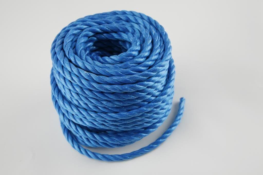 6mm waterproof blue polypropylene rope 30 meters long