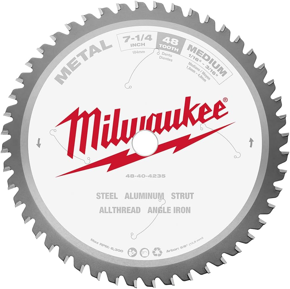 Milwaukee Electric - 7-1/4 in. 48T Ferrous Metal Blade