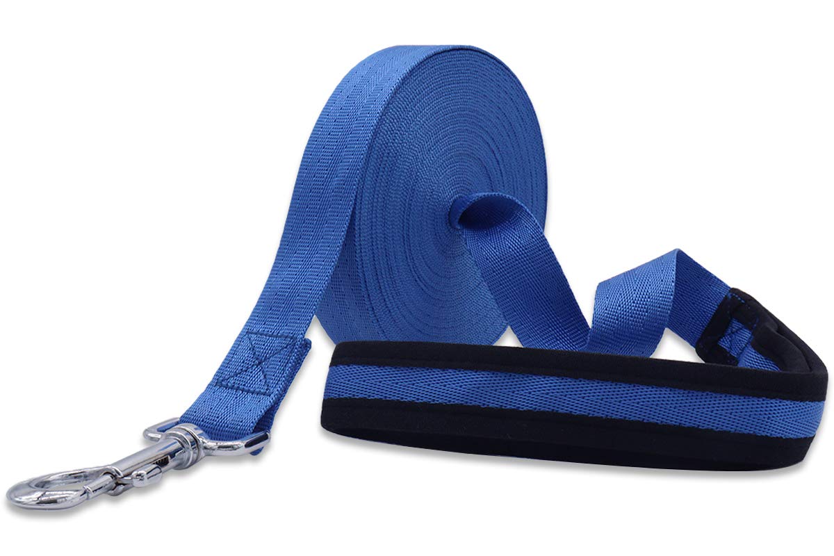 Leeyunbee 5M Cuerda de Adiestramiento para Perros, Correa de Perro Resistente Robusto, Correa Perro Larga Nylon, Correa de Entrenamiento para Perros Grandes y Pequeños (Azul)