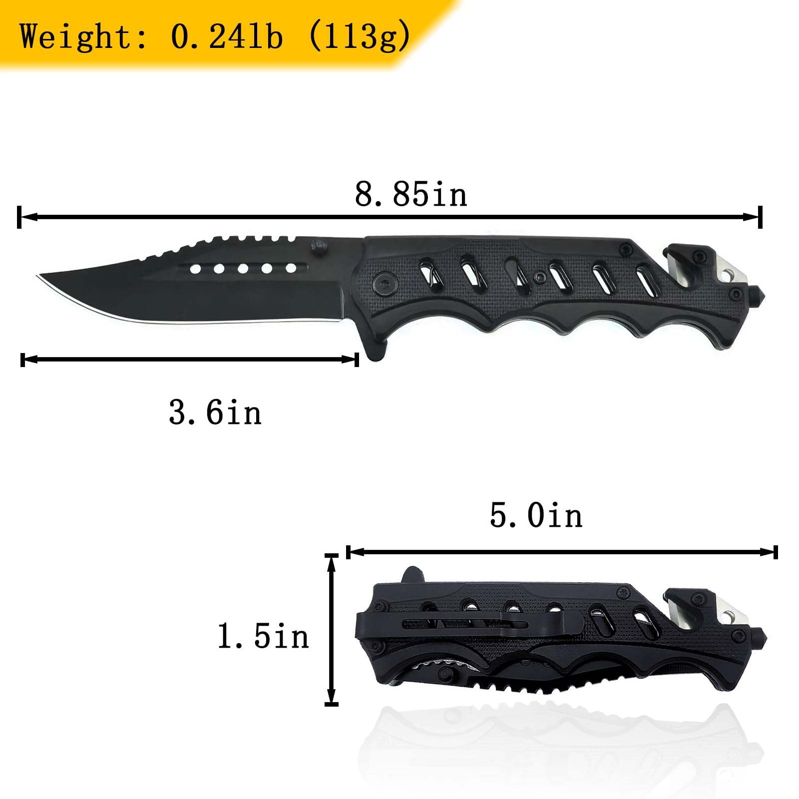 Amazon.com: AFYDTMY Switchblade Knives with Liner-Lock Belt