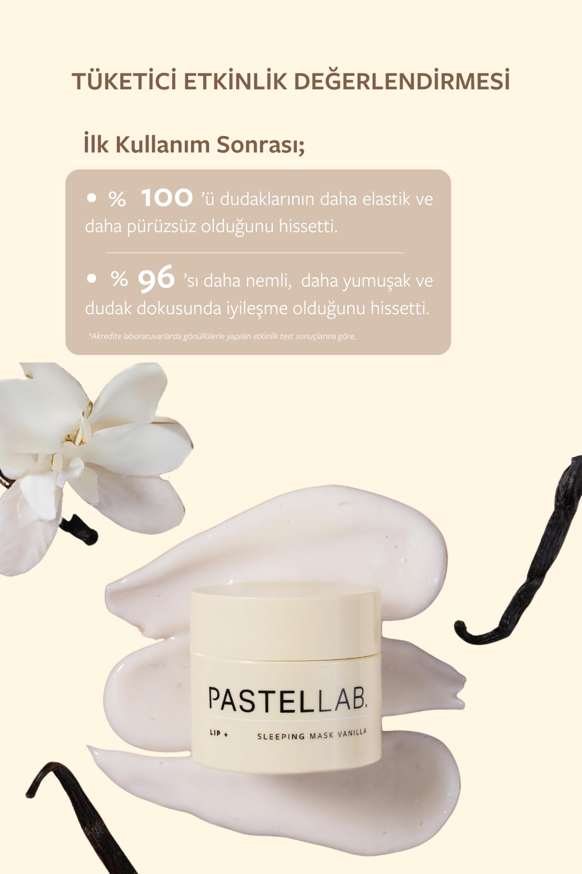 Pastel Pastellab. Lip Sleeping Mask - Dudak Bakım Maskesi Vanilla 10 gr (2 paketi)