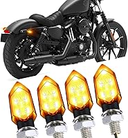 Vista 1 de 4 luces indicadoras de motocicleta intermitentes 5 LED 12V moto LED intermitente ámbar lámpara mini luz motocicleta luces traseras delanteras